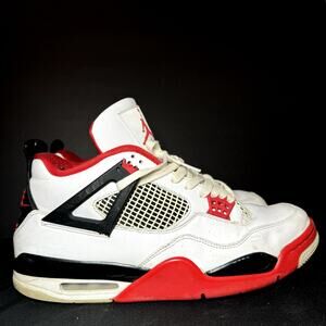 Size 12 - Nike Air Jordan 4 Retro OG Fire Red 2020 Men's Shoes